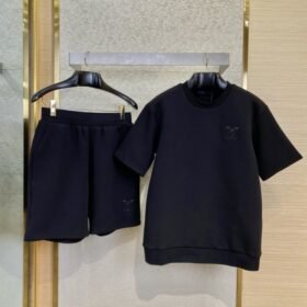 LV Rhinestones Reversible Air Layer Short Sleeve