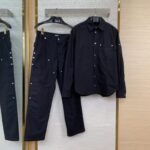 Dior Logo Embroidered Denim Trousers