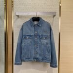 Miu Miu Patch Embroidered Denim Jacket Jacket