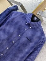 Miu Miu Logo Check Long Sleeve Shirt - 图片 6