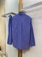 Miu Miu Logo Check Long Sleeve Shirt - 图片 7