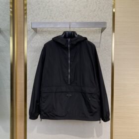 Prada Hooded Nylon Jacket Coat