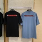 Balenciaga Tape Seal Print Short Sleeve T-Shirt Blue - 图片 2
