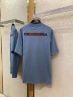 Balenciaga Tape Seal Print Short Sleeve T-Shirt Blue - 图片 7