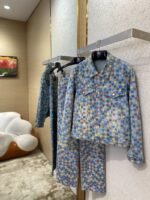 LV Colourful Checkerboard Print Denim Jacket - 图片 3