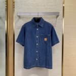 LV Earth Printed Denim Short Sleeve