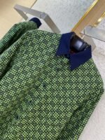 Gucci turndown collar Printed Long Sleeve Shirt Green - 图片 6