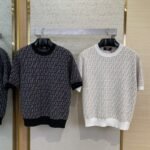 Fendi Full Print FF Knit Short Sleeve White