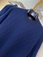 Fendi FF Jacquard Knit Short Sleeve T-Shirt Navy - 图片 6