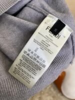 Fendi Embossed Logo Polo Neck Short Sleeve Grey - 图片 9