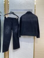 LV tessellated washed flocked denim outerwear - 图片 2