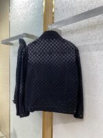 LV tessellated washed flocked denim outerwear - 图片 7