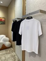 LV Neon Print Round Neck Short Sleeve Black - 图片 4