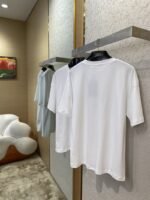 LV Logo Print Crew Neck Short Sleeve T-Shirt Black - 图片 4