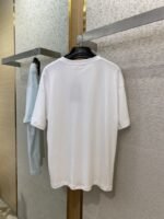 LV Logo Print Crew Neck Short Sleeve T-Shirt Black - 图片 7