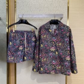 Gucci Floral Print Long Sleeve Shirt