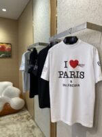 Balenciaga Love Print Short Sleeve T-Shirt White - 图片 3
