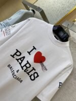Balenciaga Love Print Short Sleeve T-Shirt White - 图片 6