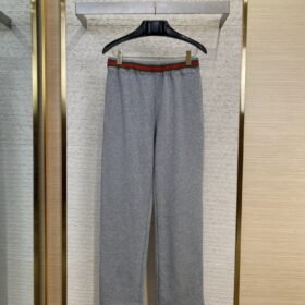 Gucci Red and Green Webbing Casual Trousers