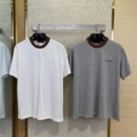 Gucci Red and Green Woven Neckline Crew Neck Short Sleeve T-Shirt White