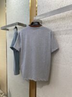 Gucci Red and Green Woven Neckline Crew Neck Short Sleeve T-Shirt Grey - 图片 7