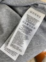 Gucci Red and Green Woven Neckline Crew Neck Short Sleeve T-Shirt Grey - 图片 9