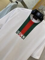 Gucci Collar Stripe Printed Round Neck Short Sleeve T-Shirt - 图片 6