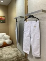 Prada Triangle Leather Label Denim Trousers 1 - 图片 4