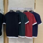 Prada Fake Double Layer Short Sleeve T-Shirt Red - 图片 2