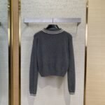Miu Miu Cutout Lapel Long Sleeve Sweater - 图片 2