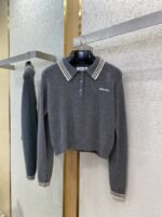Miu Miu Cutout Lapel Long Sleeve Sweater - 图片 5