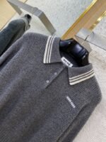 Miu Miu Cutout Lapel Long Sleeve Sweater - 图片 6