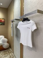 Miu Miu White Small Sailboat Gossip Slim Fit T-Shirt - 图片 3