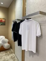 Dior Bee Logo Embroidered Polo Shirt Black - 图片 4