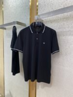 Dior Bee Logo Embroidered Polo Shirt Black - 图片 5