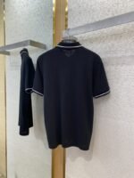 Dior Bee Logo Embroidered Polo Shirt Black - 图片 7