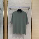 LV Appliqu??d Sleeve Knit Short Sleeve T-Shirt