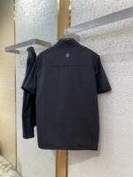 LV Gradient Floral Embroidery Short Sleeve Shirt Black - 图片 7