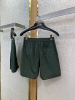Fendi Letter Embroidered Straight Leg Nylon Shorts Green - 图片 7