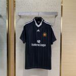 Balenciaga Manchester United Striped Football Short Sleeve T-Shirt