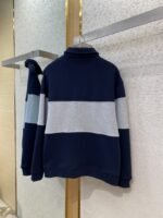 Miu Miu Lapel Embroidered Half Zip Colour Block Sweatshirt - 图片 7