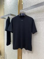 Prada Silicone Alphabet Medallion Short Sleeve T-Shirt Black - 图片 5