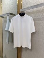 Prada Silicone Alphabet Medallion Short Sleeve T-Shirt White - 图片 5
