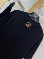 LV Gold Frame Embroidery Round Neck Short Sleeve T-Shirt - 图片 8