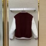 LV Leather Chest Embroidered Baseball Shirt Jacket - 图片 2