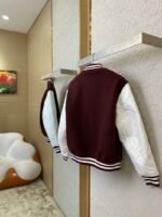 LV Leather Chest Embroidered Baseball Shirt Jacket - 图片 4