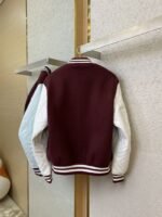 LV Leather Chest Embroidered Baseball Shirt Jacket - 图片 6