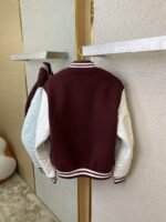 LV Leather Chest Embroidered Baseball Shirt Jacket - 图片 8