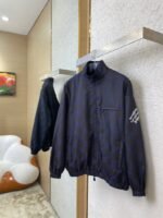 LV stand-up collar check woven zip jacket - 图片 3