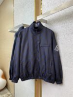 LV stand-up collar check woven zip jacket - 图片 5